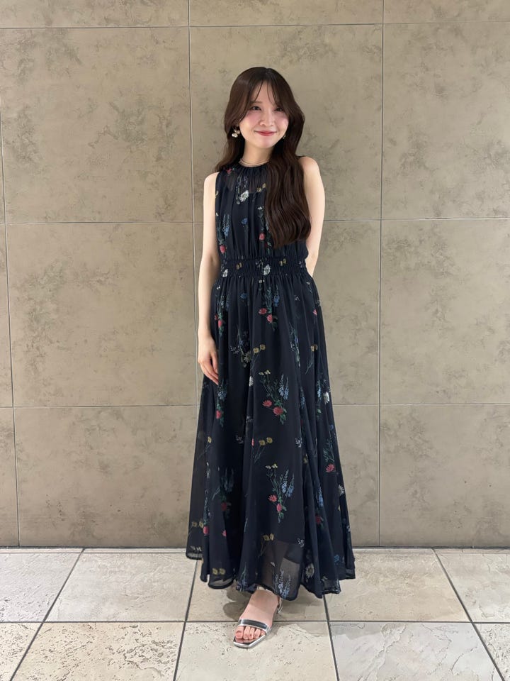 RANDA | 【Botanical Bloom】ボタニカルフラワーシフォンワンピース