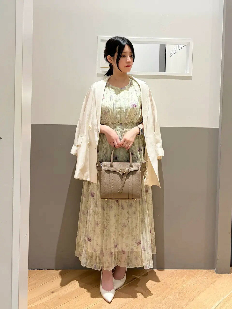 YECCA VECCA | シアー花柄プリーツワンピース | Rakuten Fashion(楽天