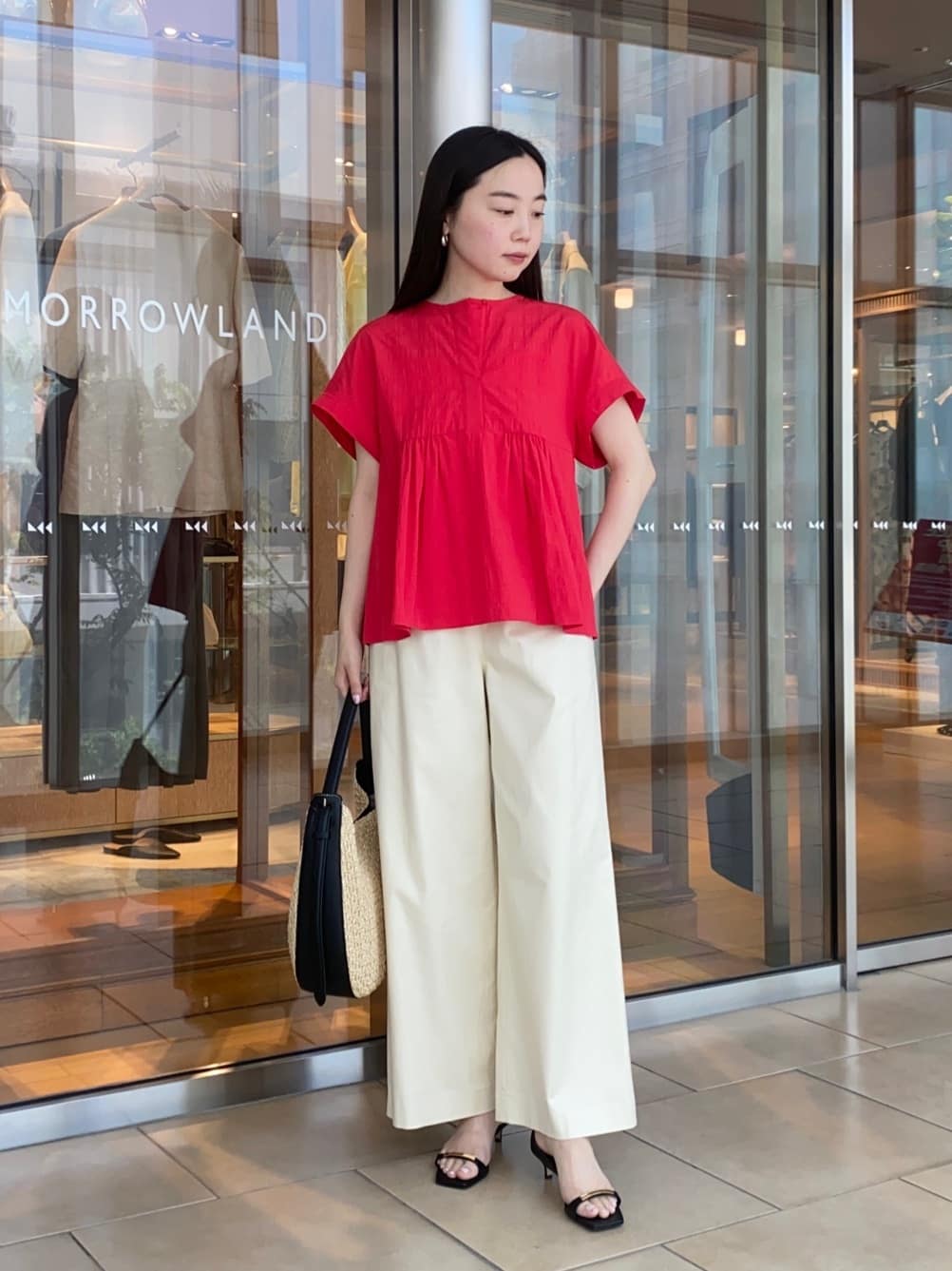TOMORROWLAND | ボーダーサッカー サックブラウス | Rakuten Fashion
