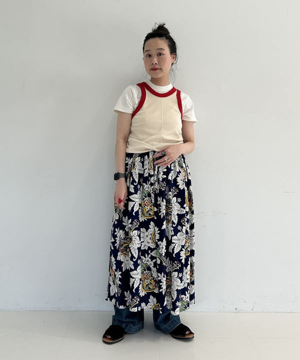 BEAMS WOMEN | 【別注】SUN SURF / ギャザー ロング スカート