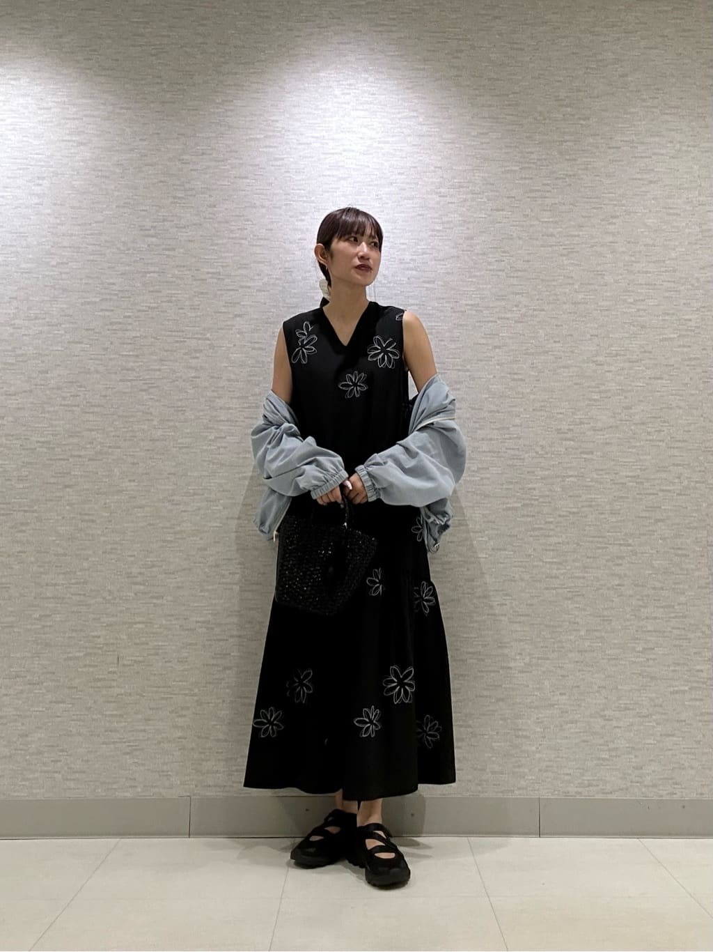UNITED ARROWS 六本木ヒルズ店限定 フラワー ギャザーワンピース UNITED ARROWS green label relaxing | <EMMEL REFINES>EM フラワー