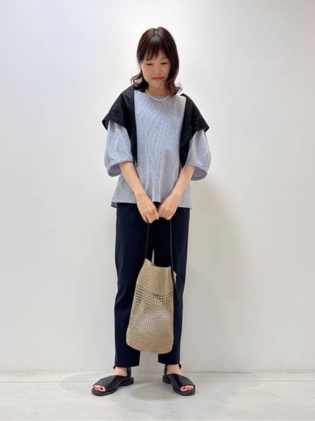 human woman | 《名品 / ストレッチ素材》ピケストレッチ細身