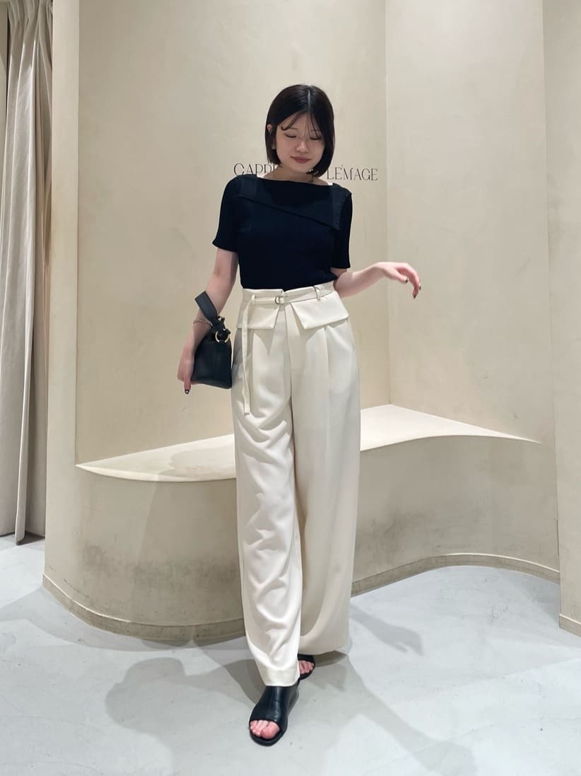 CAPRICIEUX LE'MAGE | ラップカラーリブニット | Rakuten Fashion(楽天
