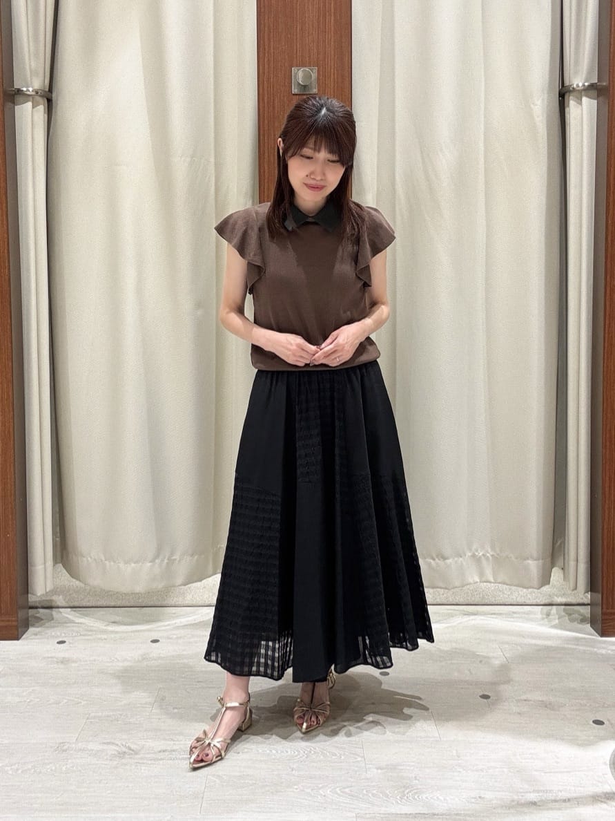 Vin | ギンガム切替フレアスカート | Rakuten Fashion(楽天