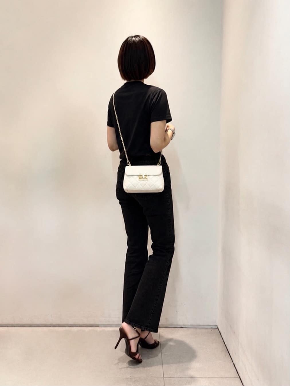 CHARLES & KEITHのAlva アルヴァ キルトチェーンストラップトップ