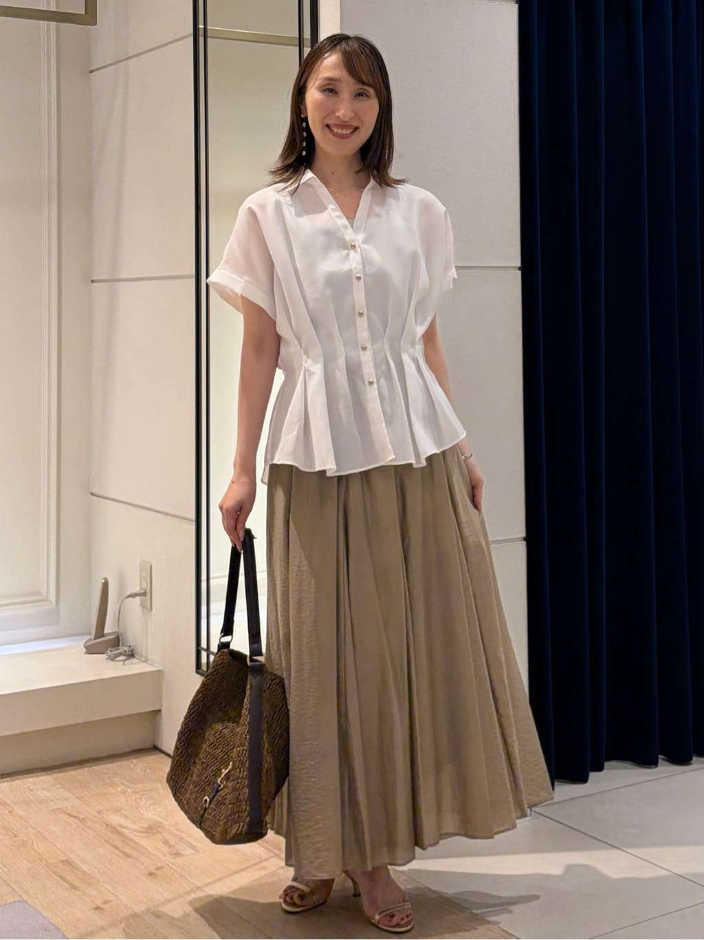 NOLLEY'S | サテン×ラメベア天2WAYタンクトップ | Rakuten Fashion