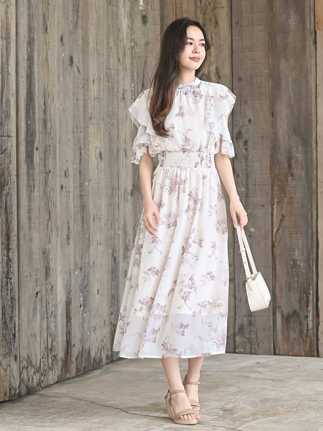 rps | ラッフルスリーブ花柄ワンピース | Rakuten Fashion(楽天