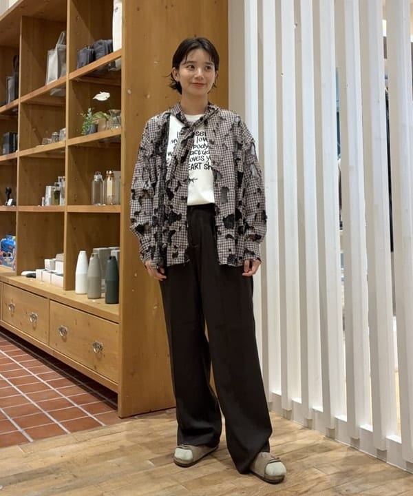 BEAMS HEART | リネンブレンド 2タック ワイドスラックス | Rakuten