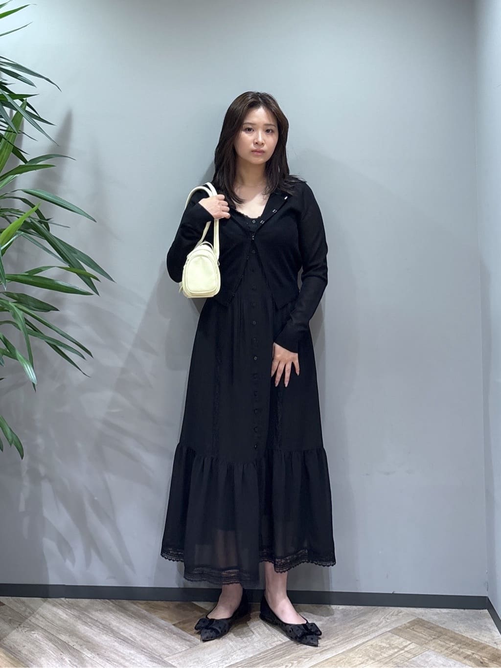 moussy | PIN TUCK CHIFFON MAXI ドレス | Rakuten Fashion(楽天