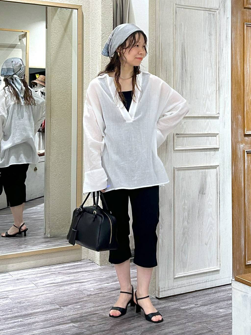 mysty womanのコットンシアースキッパーシャツを使ったコーディネートを紹介します。｜Rakuten Fashion(楽天ファッション／旧楽天ブランドアベニュー)7254741