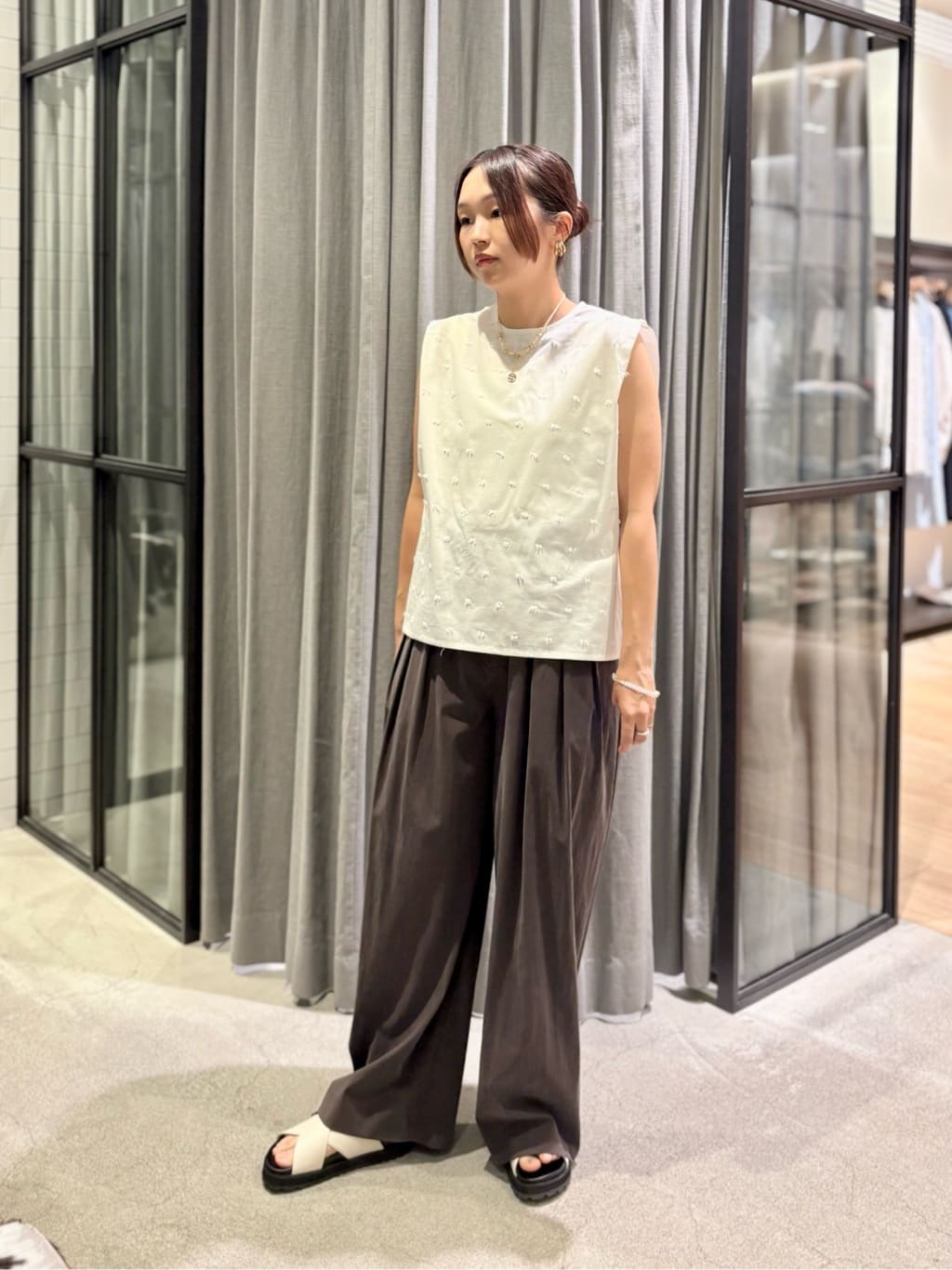 BEAUTY&YOUTH UNITED ARROWS | ドット ジャガード ノースリーブ