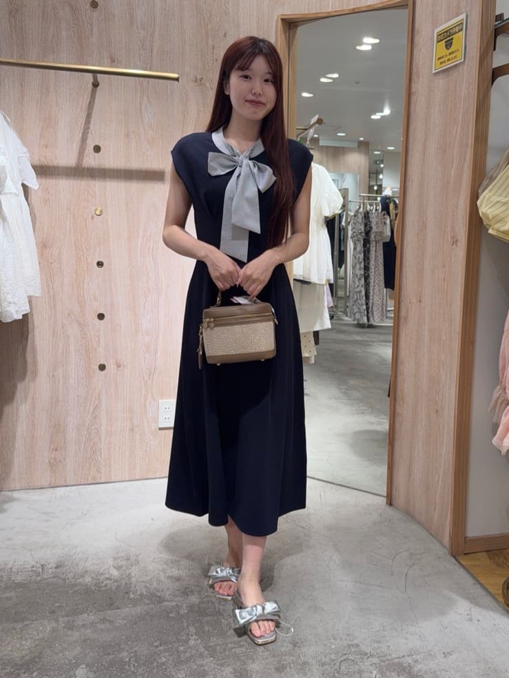 natural couture | リボン付きノースリワンピース | Rakuten Fashion