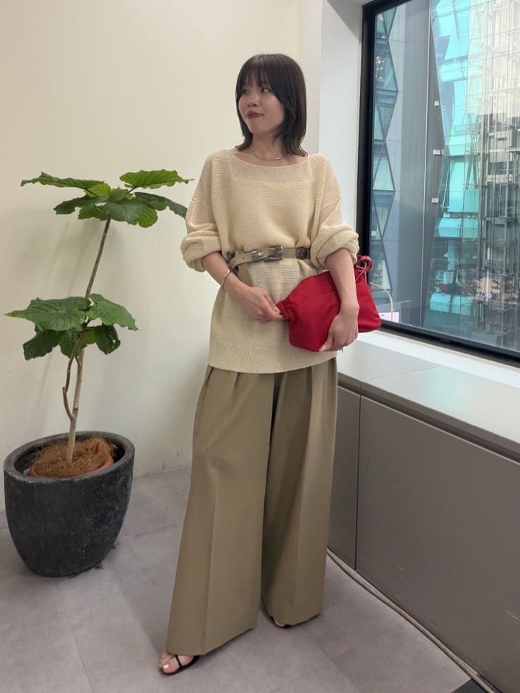 GALLARDAGALANTEのペーパーヤーンメッシュニットを使ったコーディネートを紹介します。｜Rakuten Fashion(楽天ファッション／旧楽天ブランドアベニュー)7257383