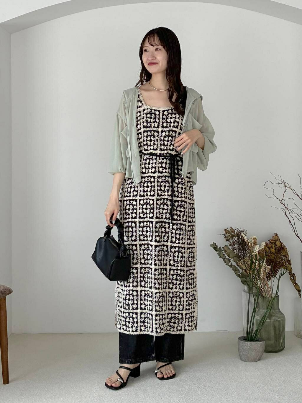 mysty woman | クロシェロングノースリーブワンピース | Rakuten