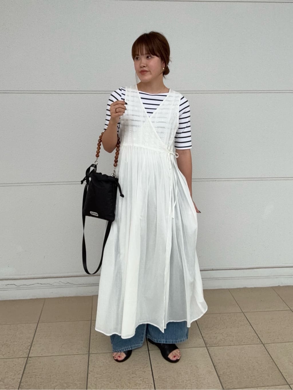 FREAK’S STOREのインドボイル カシュクール 同色刺繍 ノースリワンピースを使ったコーディネートを紹介します。｜Rakuten Fashion(楽天ファッション／旧楽天ブランドアベニュー)7258752