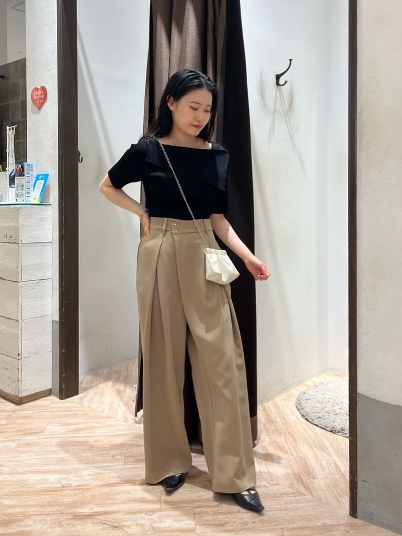 CAPRICIEUX LE'MAGE | ラップカラーリブニット | Rakuten Fashion(楽天