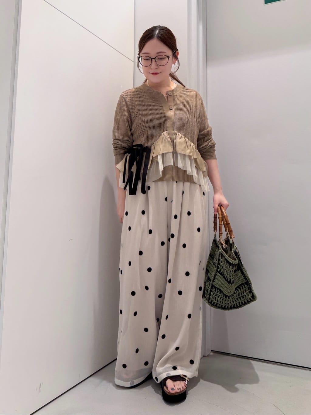 Vin | メッシュフリルカーディガン | Rakuten Fashion(楽天