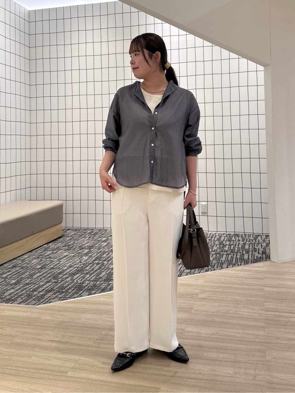 Jena espace merveilleux | シアーバックラッフルシャツ | Rakuten