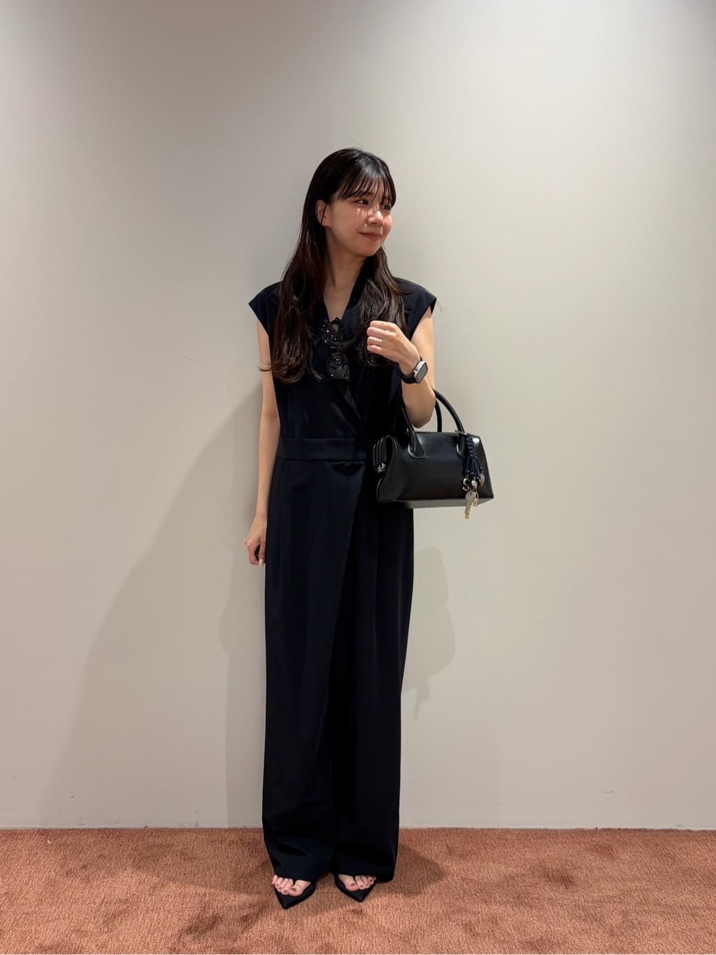 UNITED ARROWS | ツイル オールインワン -ストレッチ 防シワ 接触冷感