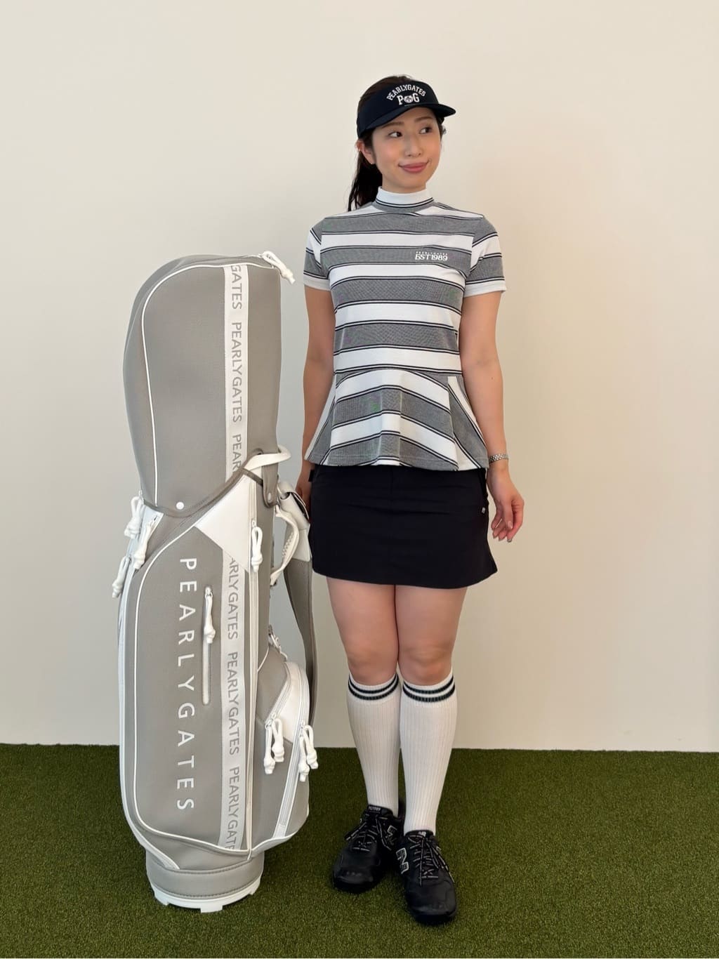 PEARLY GATES | メッシュ×ラバー調キャディバッグ (46インチ対応