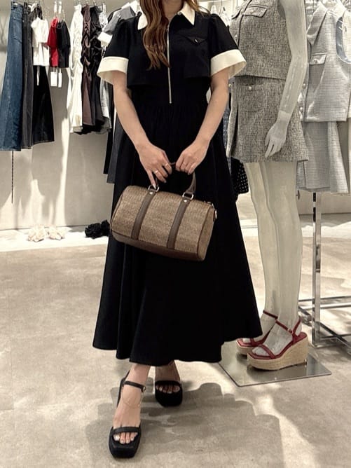 rienda | バストディティールフレアワンピース | Rakuten Fashion(楽天