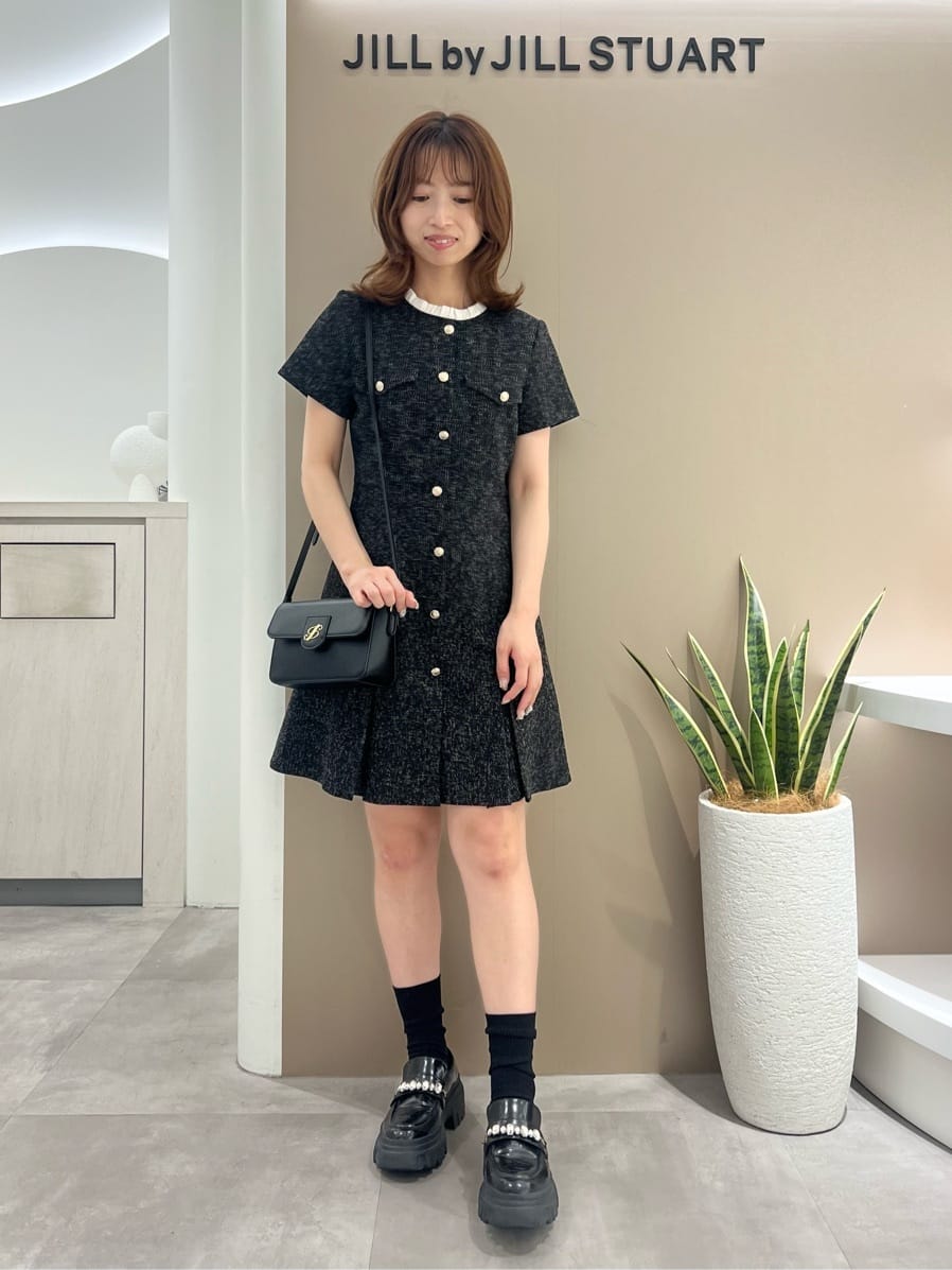 JILL by JILL STUART | 半袖ツィードミニワンピース | Rakuten Fashion