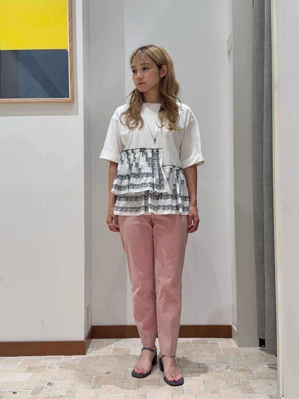 UNITED ARROWS LTD. OUTLET | エンブロイダリープリーツ コンビ T