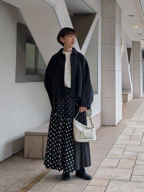 BEARDSLEY | 《完売サイズ近日追加予約》ドットパッチワークスカート