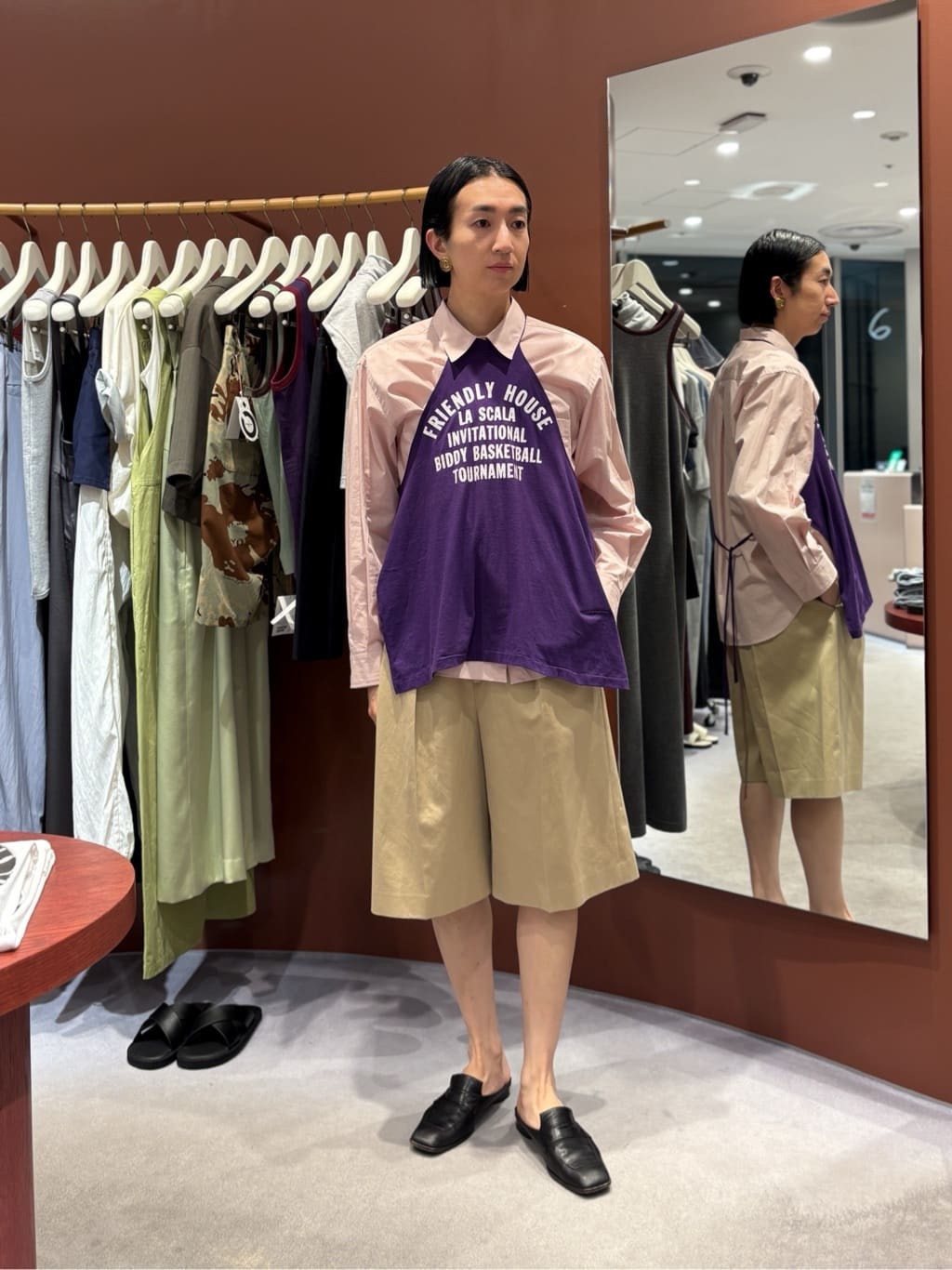 ＜6(ROKU)＞コットン ソリッド＆ チェック シャツ BEAUTY&YOUTH UNITED ARROWS | <6(ROKU)>コットン ソリッド& チェック