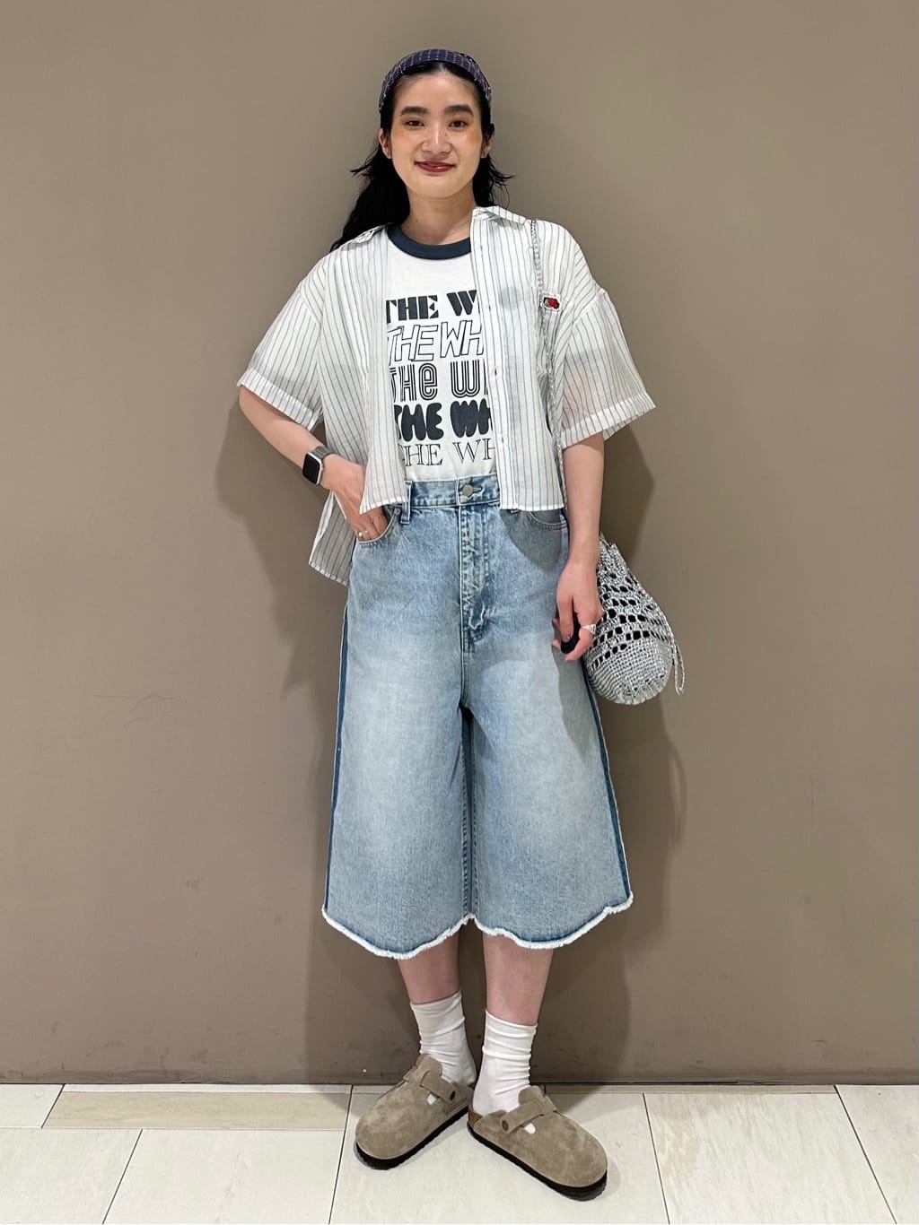 FREAK’S STOREのハーフ デニムパンツを使ったコーディネートを紹介します。｜Rakuten Fashion(楽天ファッション／旧楽天ブランドアベニュー)7267203