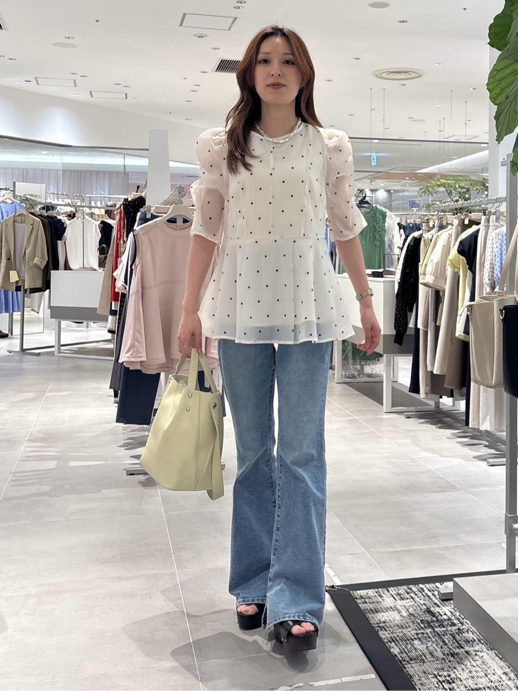 NATURAL BEAUTY BASIC | シアーペプラムブラウス半袖 | Rakuten
