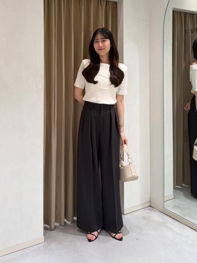 CAPRICIEUX LE'MAGE | ラップカラーリブニット | Rakuten Fashion(楽天