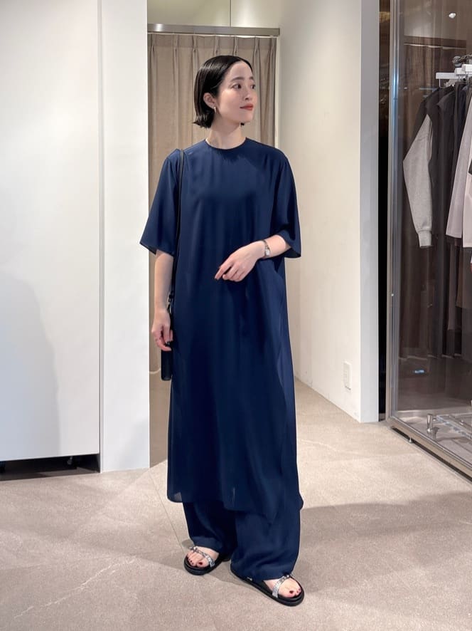 ＜MARW UNITED ARROWS＞シフォン スリット ワンピース　ブラック BEAUTY&YOUTH UNITED ARROWS | <MARW UNITED ARROWS>シフォン スリット