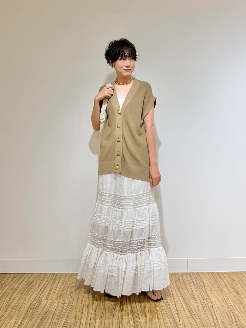 Whim Gazette | コットンギャザーマキシスカート | Rakuten Fashion