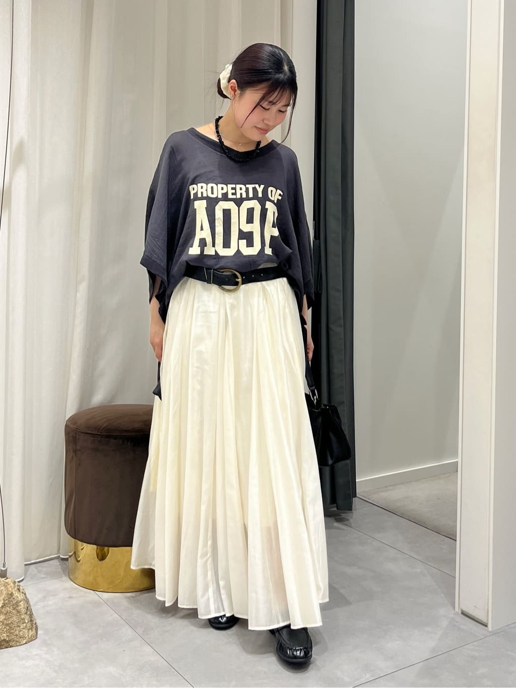 DOUDOU | テンセルタックギャザースカート | Rakuten Fashion(楽天
