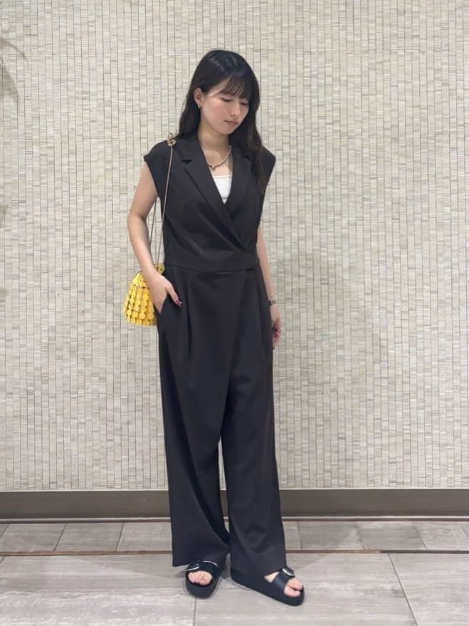 UNITED ARROWS | ツイル オールインワン -ストレッチ 防シワ 接触冷感