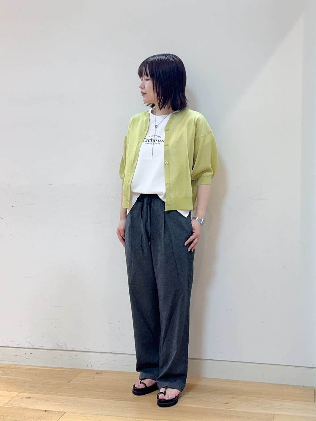UNITED ARROWS LTD. OUTLET | シアー スキッパーカーディガン 5分袖