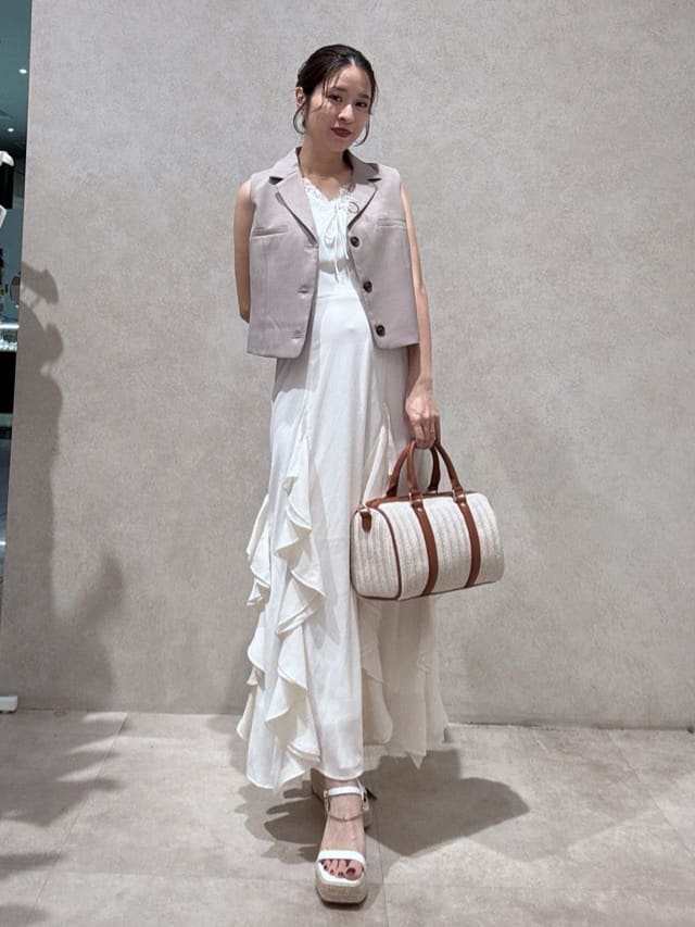 rienda | レースコンビフリルAラインワンピース | Rakuten Fashion