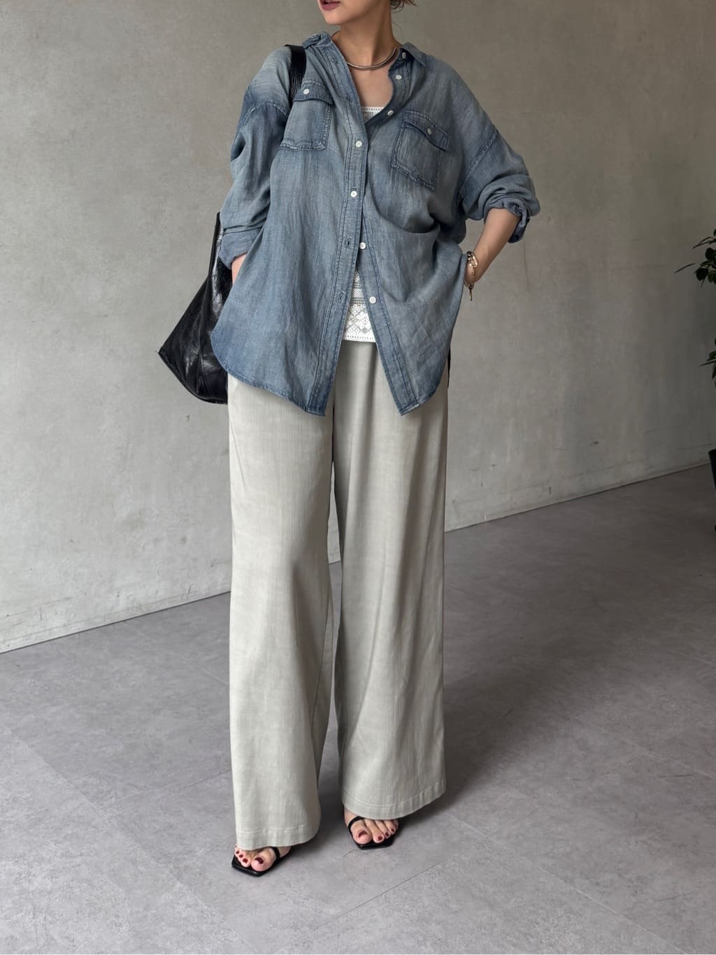 BEARDSLEY | シフォンデニムシャツ | Rakuten Fashion(楽天
