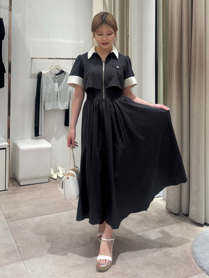 rienda | バストディティールフレアワンピース | Rakuten Fashion(楽天