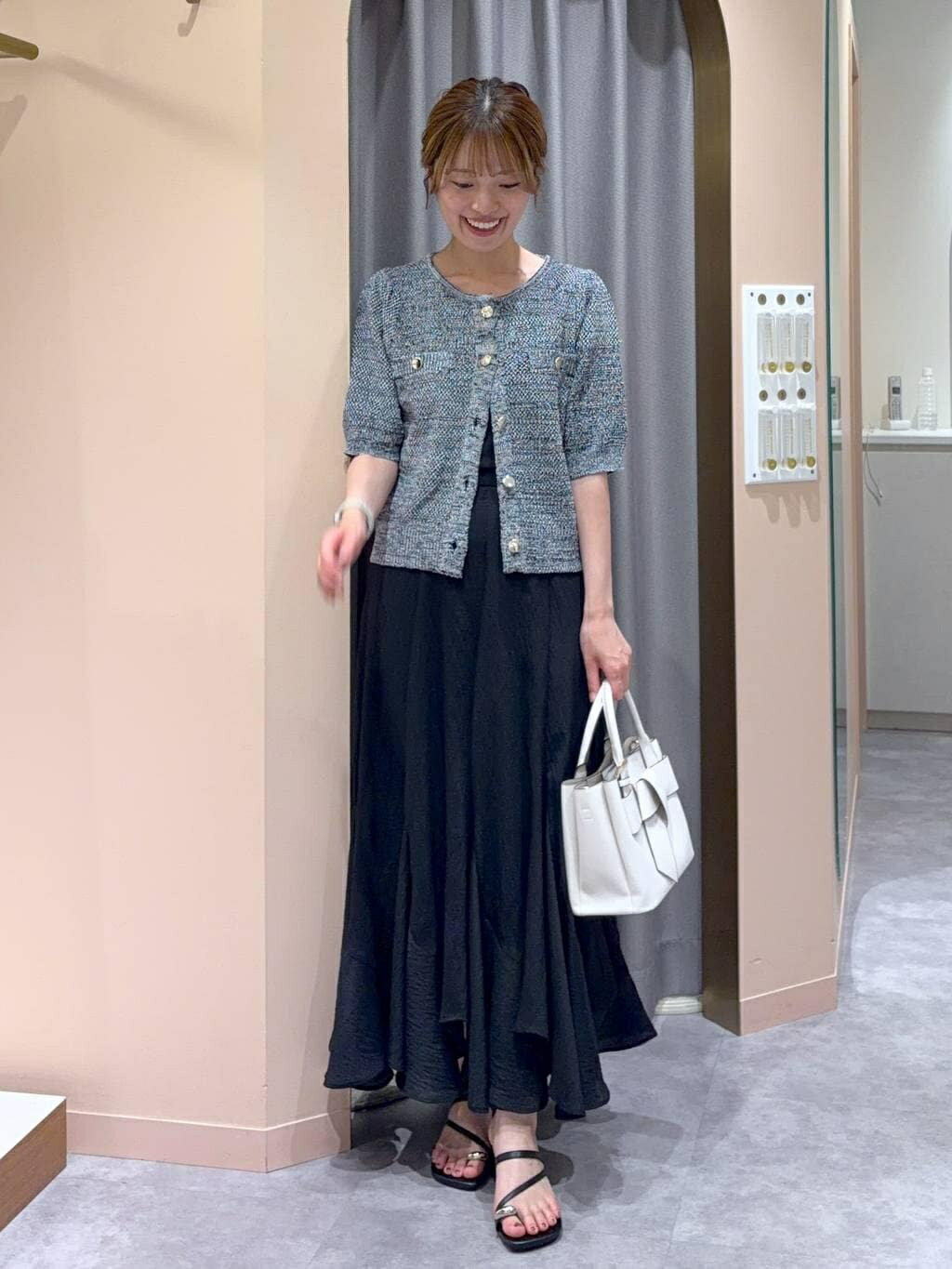 mysty womanのサマーツイードライクカーディガンSSを使ったコーディネートを紹介します。｜Rakuten Fashion(楽天ファッション／旧楽天ブランドアベニュー)7272620
