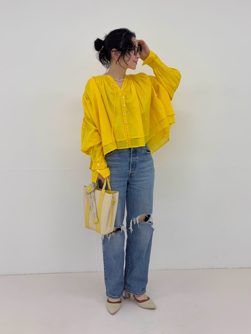 URBAN RESEARCH | コットンボイルギャザーショートブラウス | Rakuten