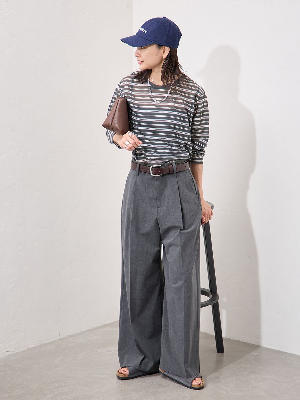 JOURNAL STANDARDの《予約》CPシアースキンロング Tシャツを使ったコーディネートを紹介します。｜Rakuten Fashion(楽天ファッション／旧楽天ブランドアベニュー)7272720