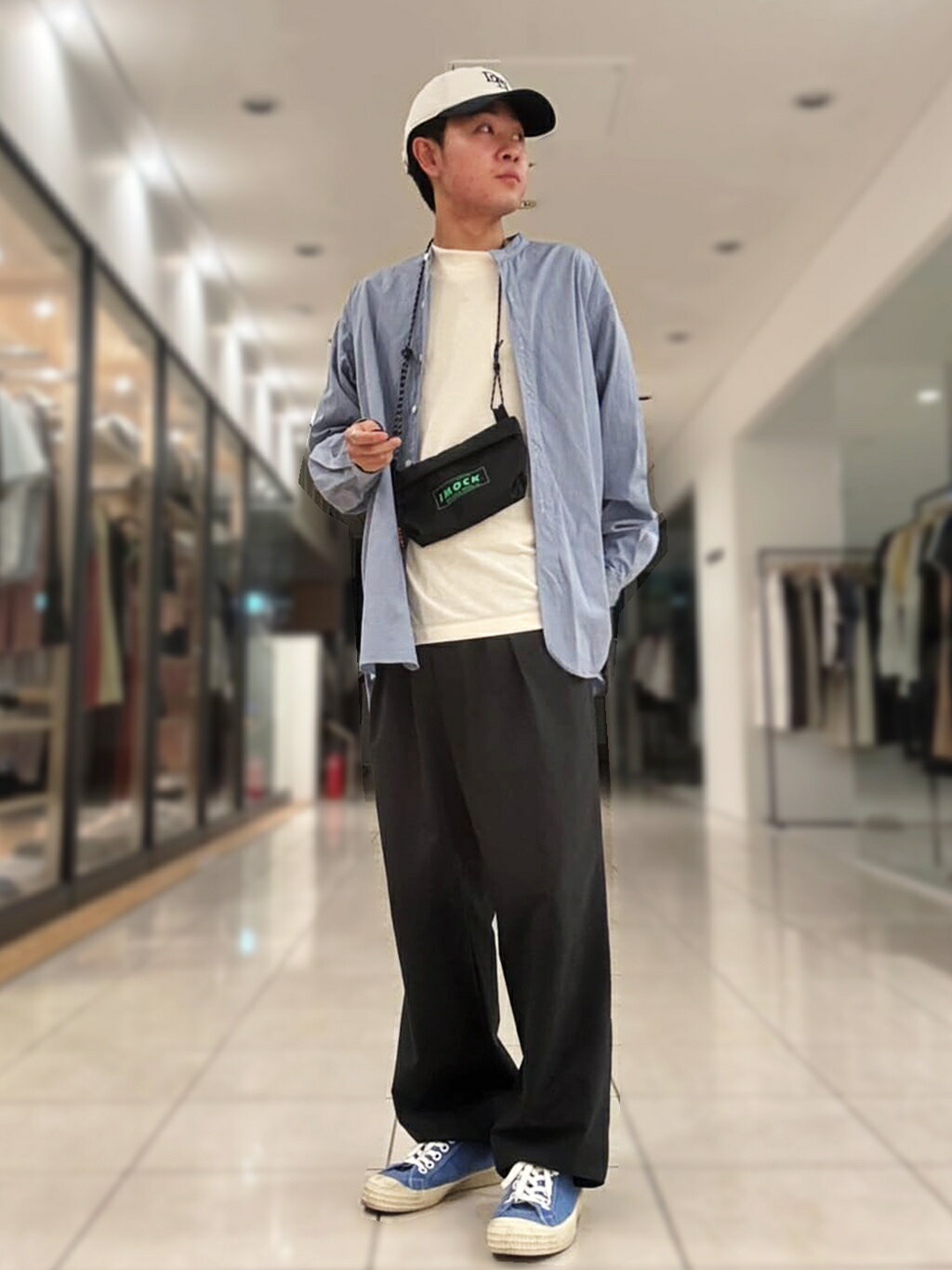 Bshop | KAPTAIN SUNSHINE | シャンブレー スタンドカラーシャツ MEN