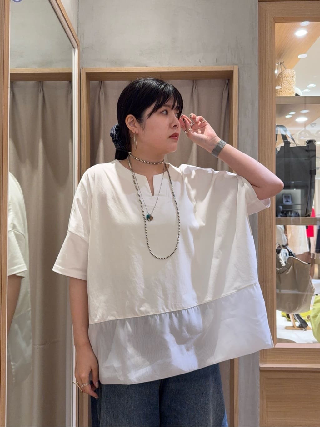 ear PAPILLONNERの裾シアーTシャツ26【SUM1 STYLE】を使ったコーディネートを紹介します。｜Rakuten Fashion(楽天ファッション／旧楽天ブランドアベニュー)7274349