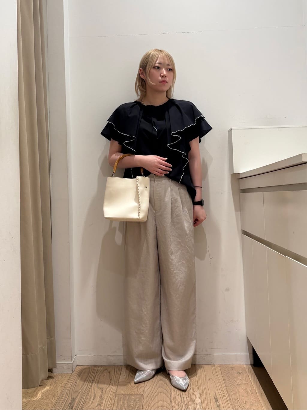 UNITED ARROWS green label relaxing | Breeze Cool ラッフル ブラウス