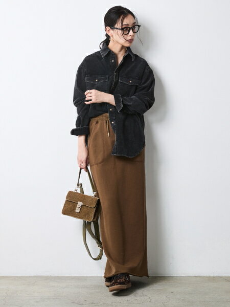 CHIC STYLEの綿100%硫化染コーデュロイシャツ<大きいサイズ有>シックスタイルを使ったコーディネートを紹介します。｜Rakuten Fashion(楽天ファッション／旧楽天ブランドアベニュー)7275537