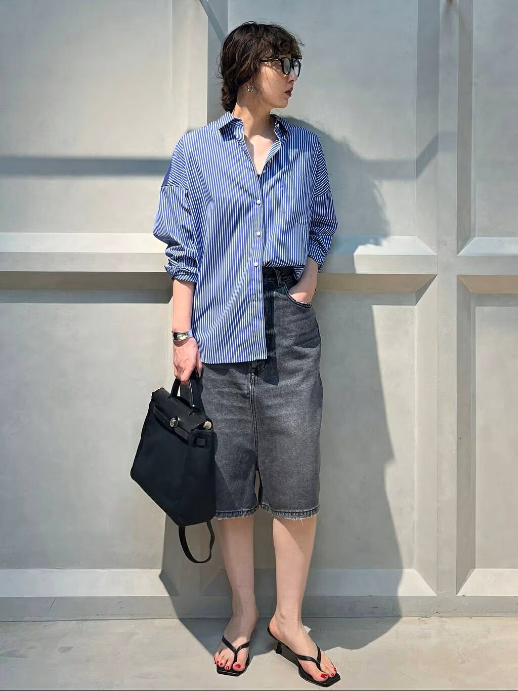 Curensology | <&RC>ワイドルーズハーフデニムパンツ | Rakuten