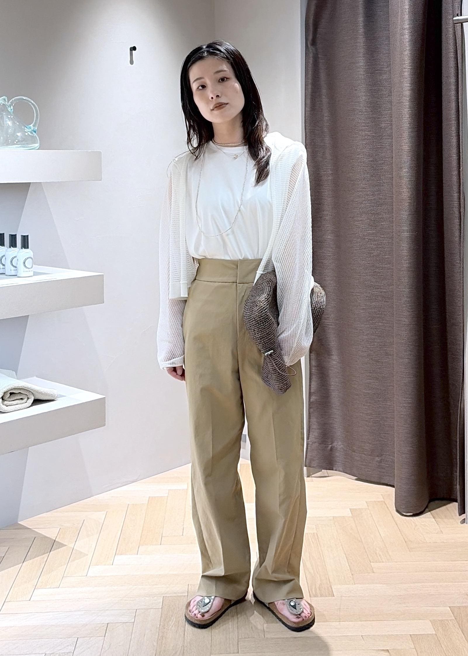SALON adam et rope' | コットンライクスタイルアップパンツ