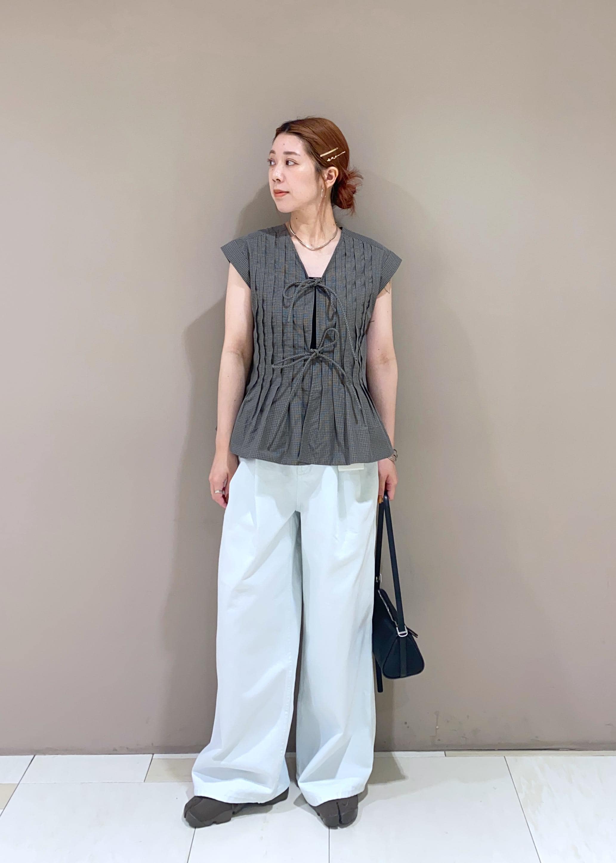 ADAM ET ROPE' | 【定番】タックフレアジレブラウス | Rakuten Fashion
